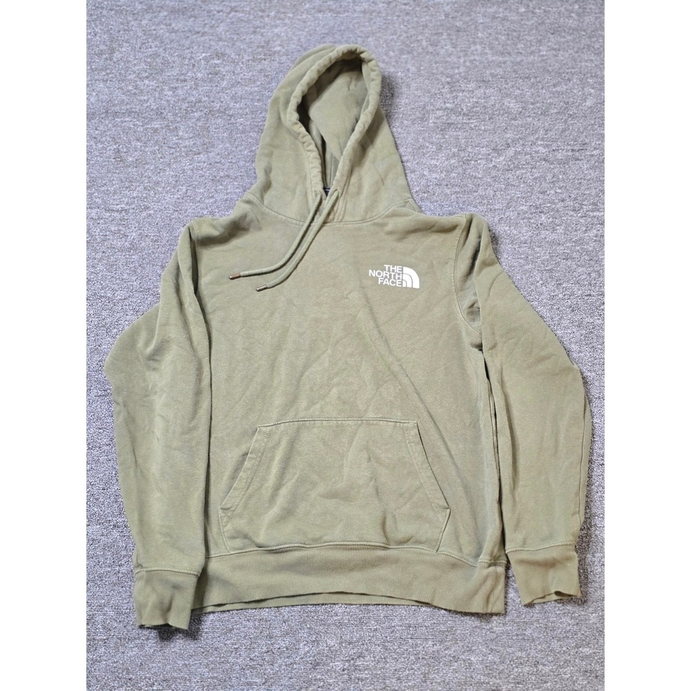 The North Face Olive Pullover Hoodie with White Logo